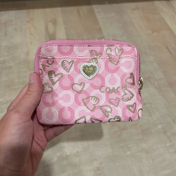 Coach Handbags - Coach Pink and Gold Case